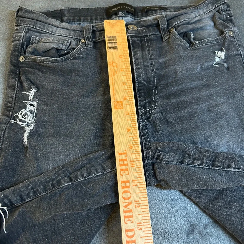 Kendall‎ + Kylie The BU Short Black Distressed Denim Shorts Womens Size 30 30x9